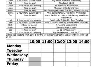 Time table problem solving