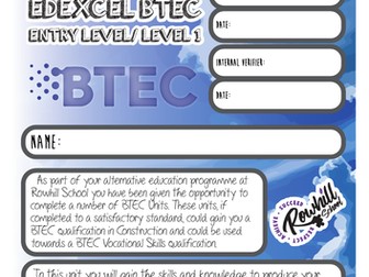 Working towards goals BTEC vocational/ construction