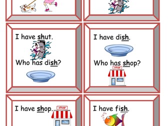 I Have, Who Has Game - SH Digraphs