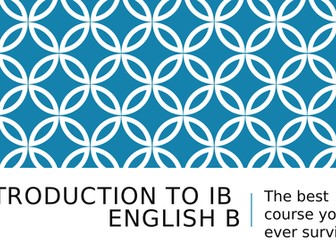 Introduction to English B