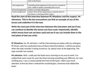 SATS tenses  revision worksheets (differentiated)