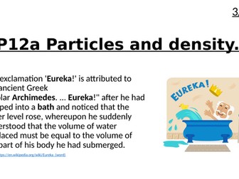 CP12a Particles and density 9-1 new spec Edexcel