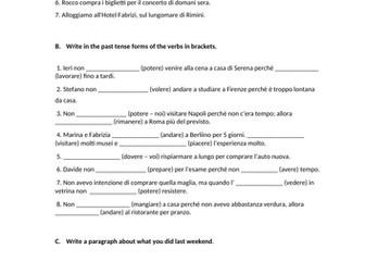 Italian Passato prossimo exercises