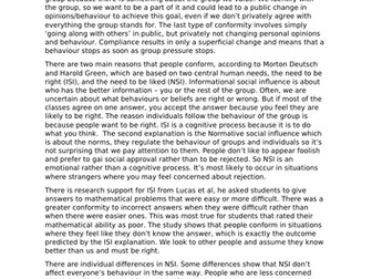AQA A level Psychology - Social influence - Conformity exemplar 12 marker
