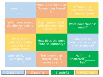 Knowledge retrieval power and conflict poetry starters