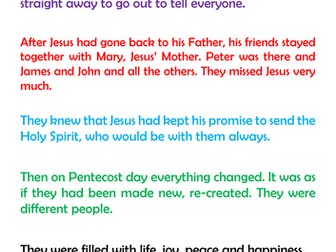 Order the events of Pentecost