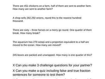 Maths questions - word problems