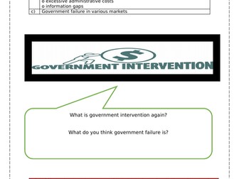 Government Failure - Year 1 Micro