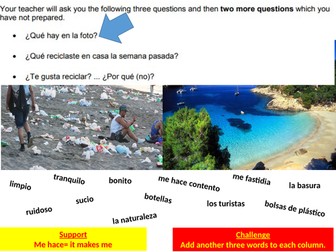 El Medio Ambiente- 'Si' clauses- Observed lesson