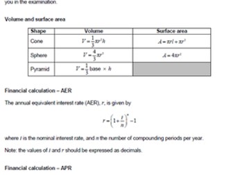 AQA Mathematical Studies (Core Maths) Level 3 - Paper 1 Mock based on the March 2019 prelim