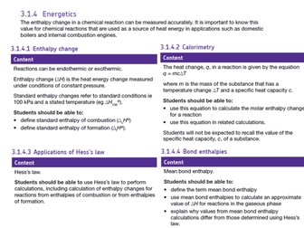 AQA AS Chemistry energetics