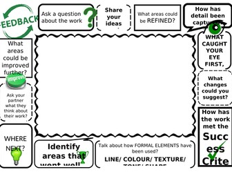 Peer assessment feedback frame