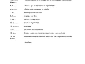 vocabulary recap guess word by definition