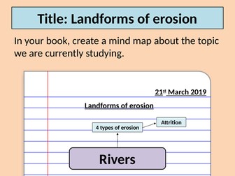 River erosional landforms (upper course)