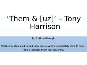 Tony Harrison - Them & [uz]