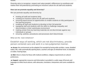 Unit 5, Meeting Individual Care and Support Needs