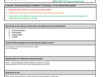 BTEC Sport Leadership