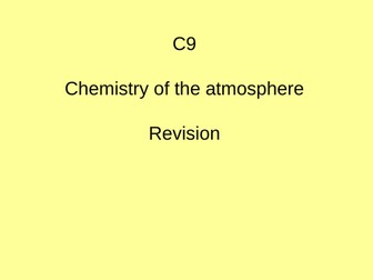 AQA GCSE Chemistry C9 Chemistry of the Atmosphere Revision