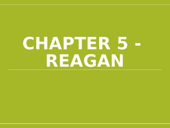 Chapter 5: Reagan and Reaganomics, 'In Search of the American Dream'