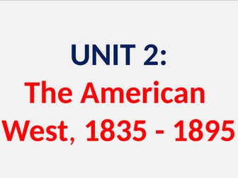 The American West c1835-1895 - REVISION RESOURCE