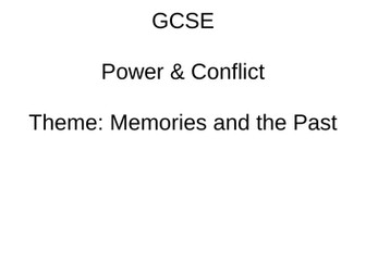 GCSE Power and Conflict Memory and Past