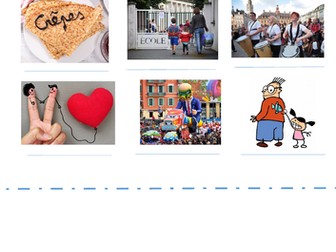 Les fêtes - starter match up GCSE French
