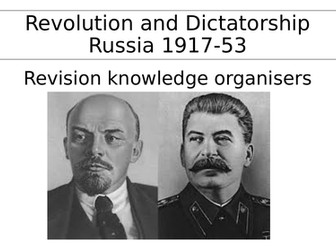 AQA History A Level 2N Russia 1917-53 Revision tasks whole course