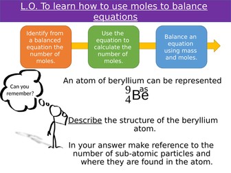 GCSE Chemistry Using masses to balance equations