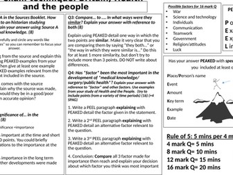 Health and the people AQA History GCSE knowledge organiser summary sheets