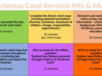AQA Literature Revision Tasks