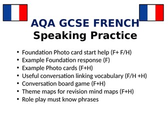 French KS4:  Speaking  Resources  for GCSE AQA