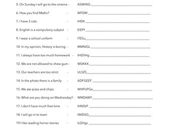 GCSE German Short Translation Exercises