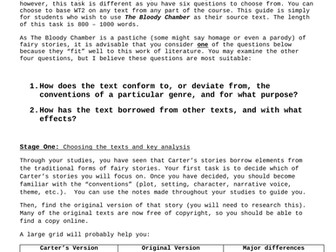 IB HL Language & Literature - Written Test 2 Essay Plan & Guide - The Bloody Chamber