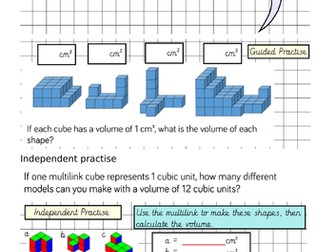 Year 6 - Volume lesson (Based on White Rose Maths)