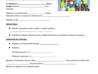 AQA A Level PE - Attitudes