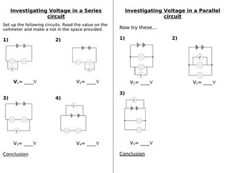 Investigating voltage in series and parallel