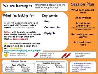 Pop Art, Portraiture SOW