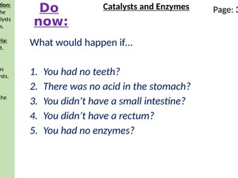 Catalysts and Enzymes AQA  B3.4