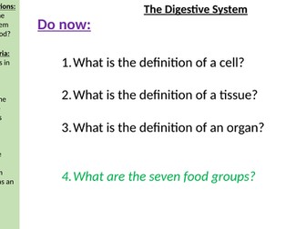 The human digestive system AQA B3.2