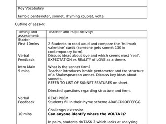 Sonnet 130 and the sonnet form
