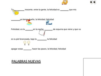 La felicidad- emoji gap fill song