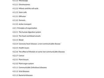 AQA Trilogy specification points