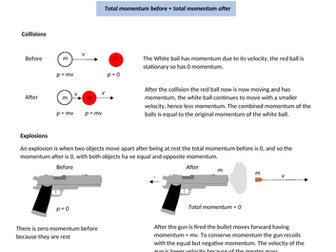 Momentum worksheet