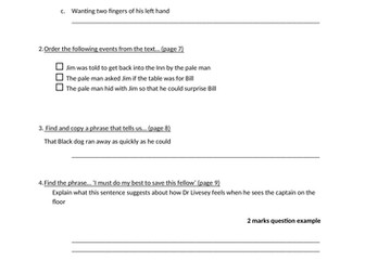 Treasure Island Chapter 2 questions and answers