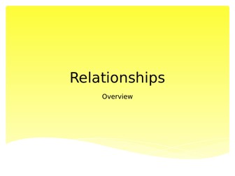 Brief overview lesson on Relationships