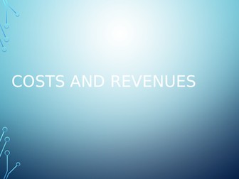 IBDP Business Management - Costs and Revenue