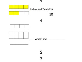 Year 4 - Fractions greater than 1