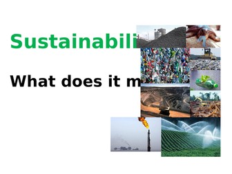 GCSE - Sustainability & Worksheet
