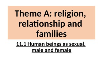Religion, relationships and families bundle: AQA Religious Studies B Unit 11