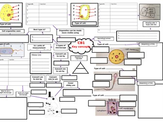 Free: Mind map Edexcel combined science Biology CB1 part 1 and answers